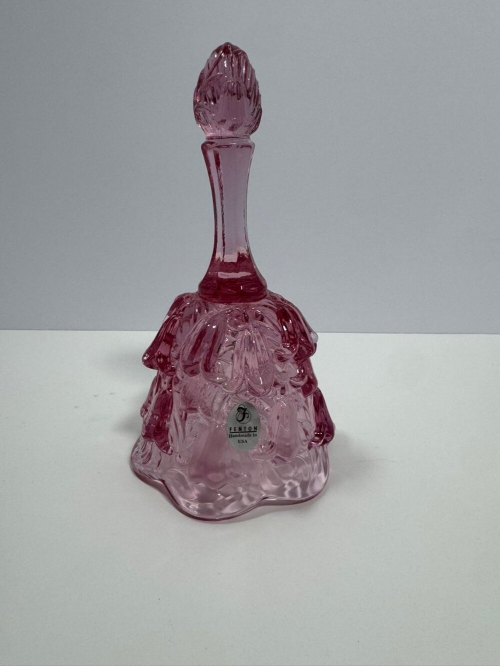 Fenton Vintage Glass Temple Bell Lily Of The Valley Pink Dusty Rose